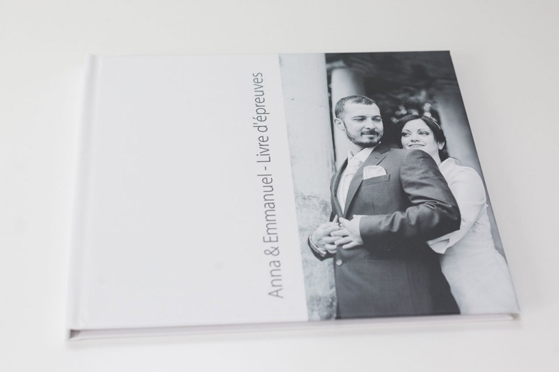 livre d'épreuves proposé par le photographe de mariage