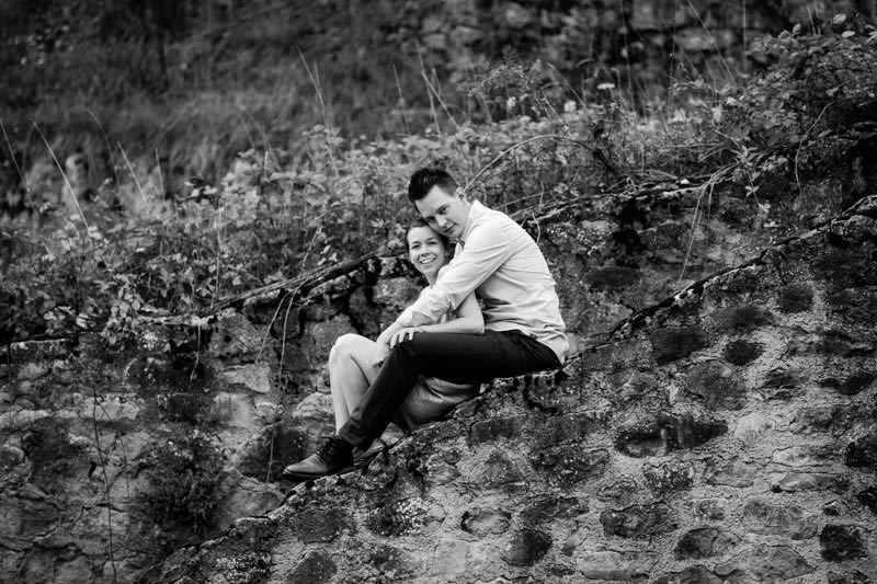 couple sitting on a ramp