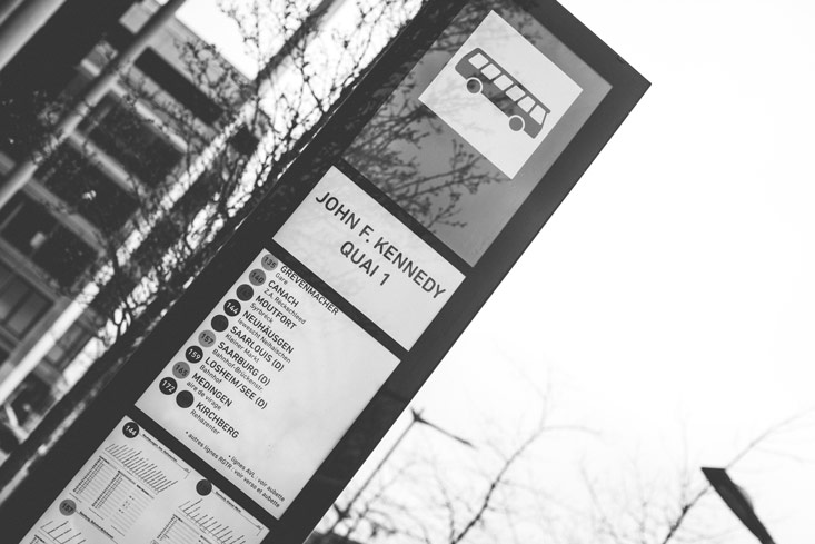 arret de bus au kirchberg