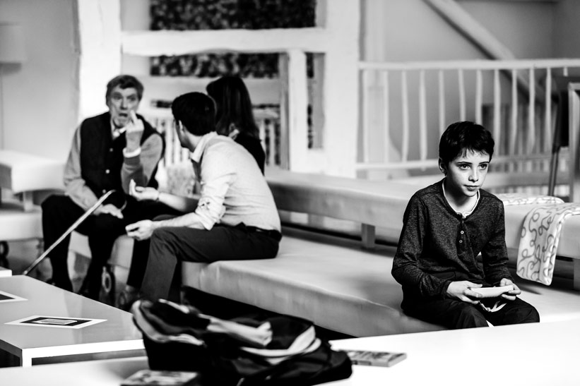 photo décalée pendant la réception du mariage