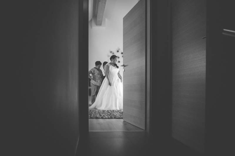 vue intime sur la chambre de la mariée