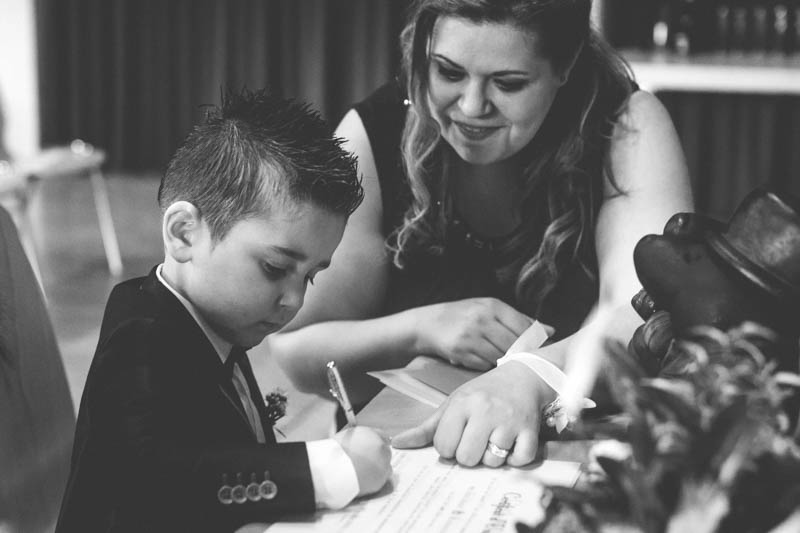 newlyweds boy signs register