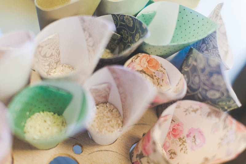 rice bags at wedding