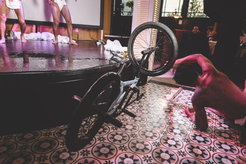 falling off bike during wedding party