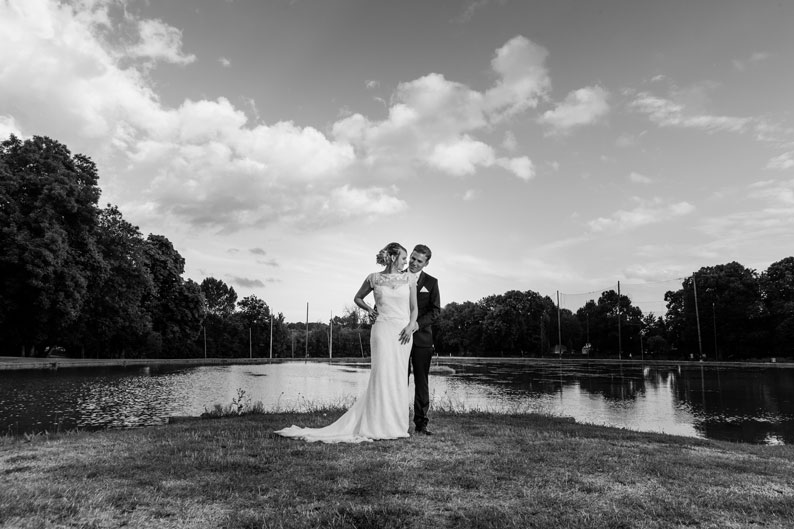bride and groom portrait shot in marly