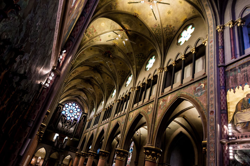 inside the church in luxembourg