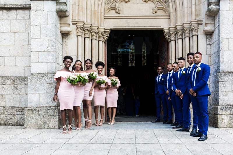 bridemaids and bestmen welcoming