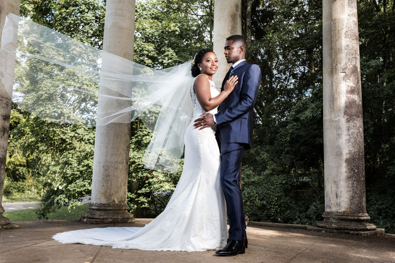 bride and groom portrait
