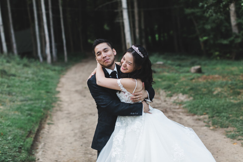 happy asian wedding couple